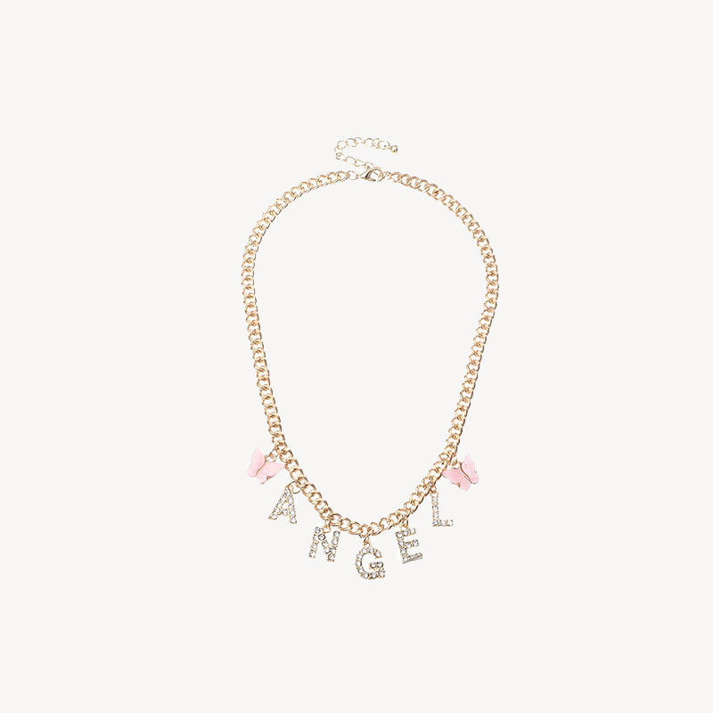 Butterfly Initial Necklace
