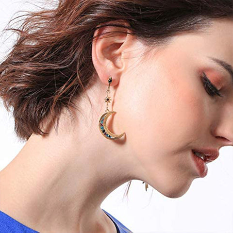 Monete Earring - Artemis Crescent & Starry