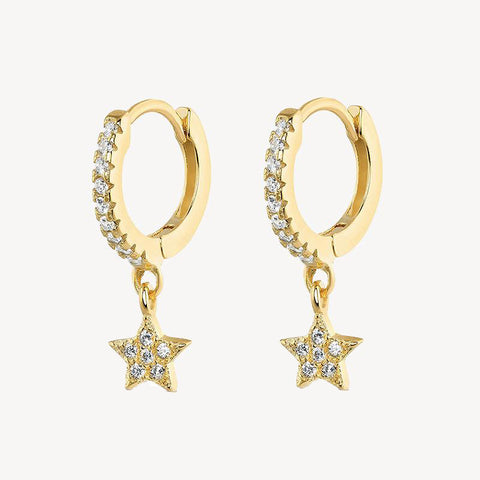 Starry Diamond Huggie Earring