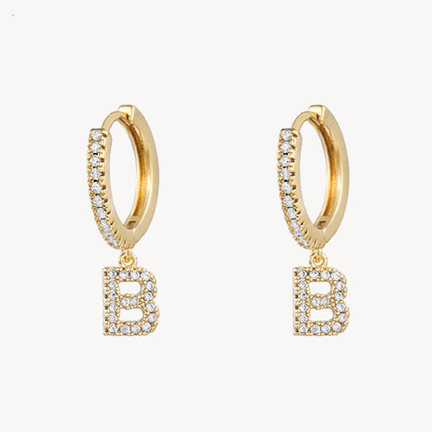 ELPIS's Diamond Initial Earrings