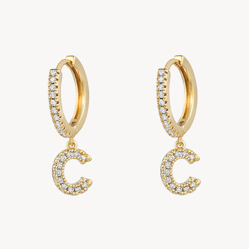 ELPIS's Diamond Initial Earrings