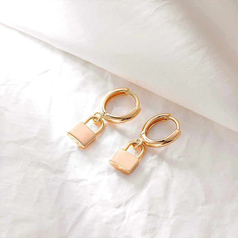 Solid Lock Huggie Earring