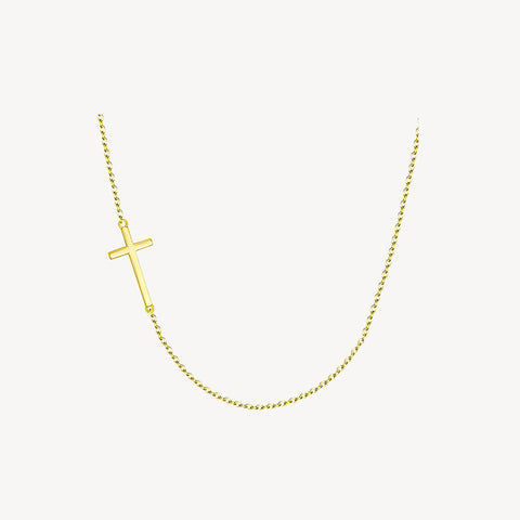 SIDEWAYS CROSS NECKLACE