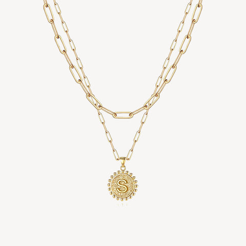 Initial Layered Necklace