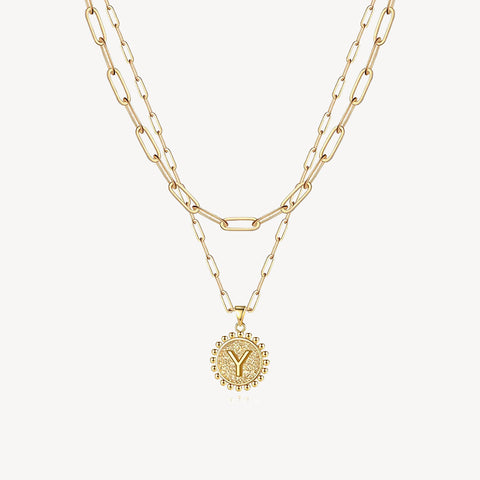 Initial Layered Necklace